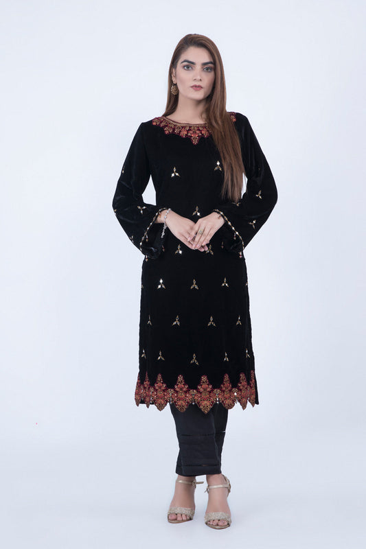 Velvet Kurti - 3PC Set