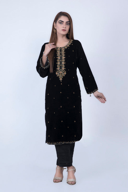 Velvet Kurti - 3PC Set