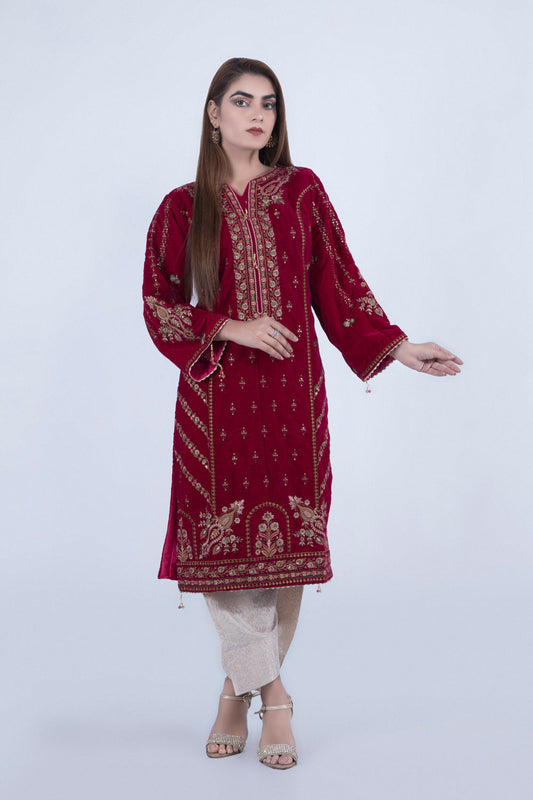 Velvet Kurti - 2PC Set