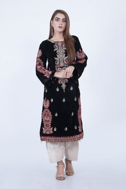 Velvet Kurti - 3PC Set