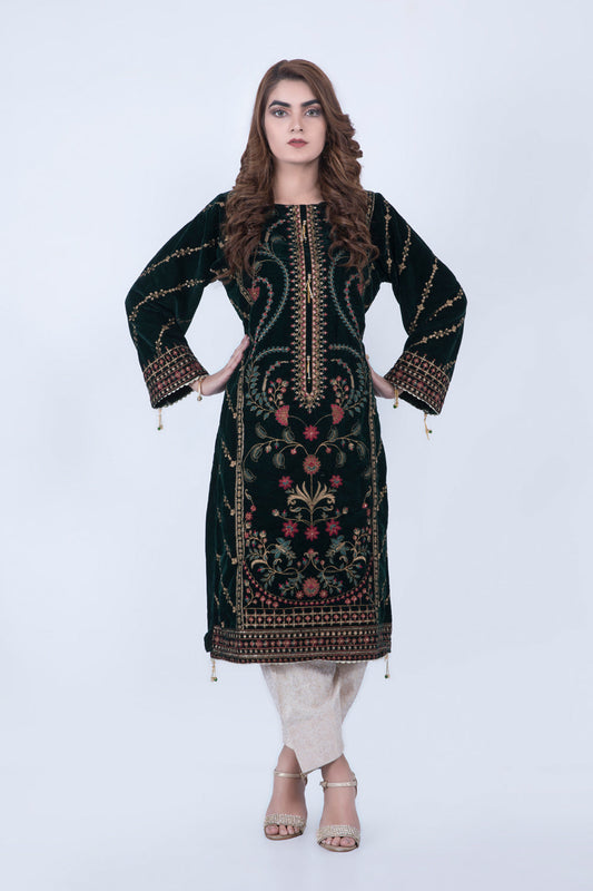 Velvet Kurti - 3PC Set