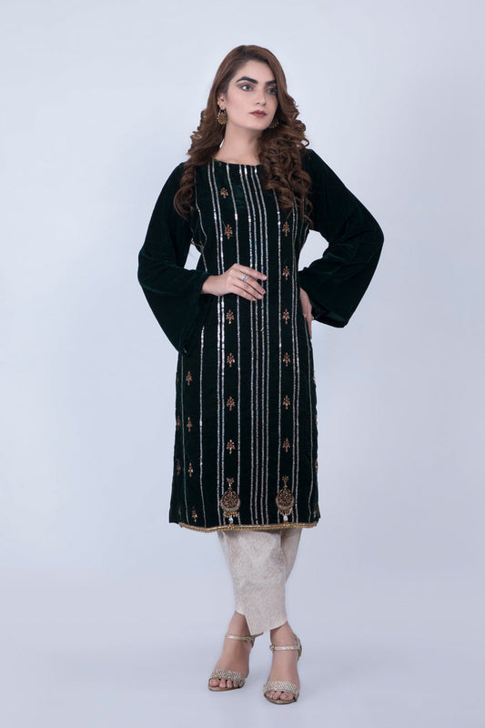 Velvet Kurti - 3PC Set